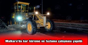 MALKARA’DA KAR KÜREME VE TUZLAMA ÇALIŞMASI YAPILDI