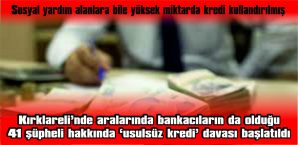 BANKA ŞUBESİ KREDİLERDE USULSÜZLÜK YAPILARAK 11 MİLYON 967 BİN 236 LİRA ZARARA UĞRATILMIŞ