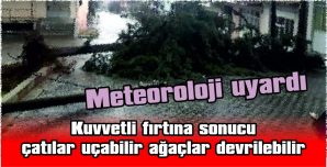 METEOROLOJİDEN FIRTINA UYARISI…