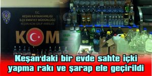 EV DEĞİL, SANKİ ALKOL İMALATHANESİ!