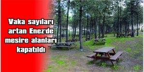 VAKA SAYILARI ARTAN ENEZ’DE MESİRE ALANLARI KAPATILDI