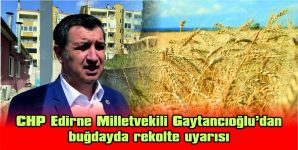 CHP EDİRNE MİLLETVEKİLİ GAYTANCIOĞLU’DAN BUĞDAYDA REKOLTE UYARISI