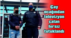 ÇAY OCAĞINDAN TELEVİZYON ÇALAN HIRSIZ TUTUKLANDI