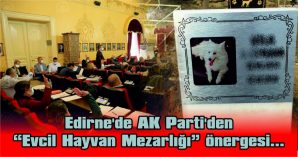 EDİRNE’DE AK PARTİ’DEN “EVCİL HAYVAN MEZARLIĞI” ÖNERGESİ…