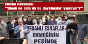 ŞARKÖY PAZARINA ALINMAYAN KEŞANLI PAZARCILAR, BELEDİYEYİ PROTESTO ETTİ