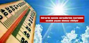 EDİRNE’DE MEVSİM NORMALLERİNİN ÜZERİNDEKİ SICAKLIK YAŞAMI OLUMSUZ ETKİLİYOR