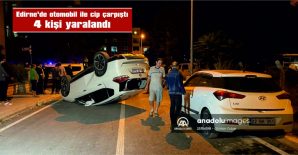 OTOMOBİL İLE CİP ÇARPIŞTI, 4 KİŞİ YARALANDI