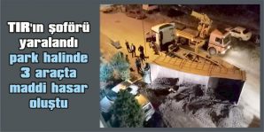 TIR’IN KÖMÜR YÜKLÜ DORSESİ DEVRİLDİ