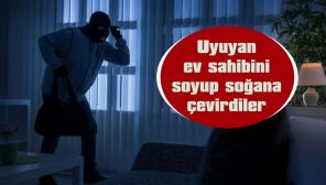 UYUYAN EV SAHİBİNİ SOYUP SOĞANA ÇEVİRDİLER