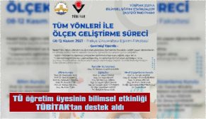 TÜ ÖĞRETİM ÜYESİNİN BİLİMSEL ETKİNLİĞİ TÜBİTAK’TAN DESTEK ALDI