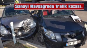 2 OTOMOBİL ÇARPIŞTI, 2 KİŞİ YARALANDI