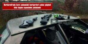 KARA YOLUNDAKİ BARİYERLERİ ÇALAN ŞÜPHELİ FOTO KAPAN SAYESİNDE YAKALANDI