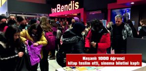 KEŞANLI 1000 ÖĞRENCİ KİTAP TESLİM ETTİ, SİNEMA BİLETİNİ KAPTI