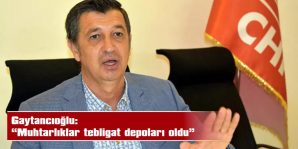 GAYTANCIOĞLU: “MUHTARLIKLAR TEBLİGAT DEPOLARI OLDU”