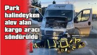 SÜRÜCÜ ARACINI YANGIN SÖNDÜRME TÜPÜYLE SÖNDÜRDÜ