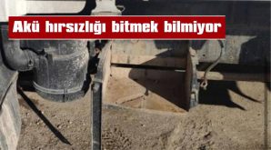 PARK HALİNDEKİ KAMYONETİN AKÜLERİ ÇALINDI