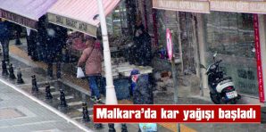 MALKARA’DA KAR YAĞIŞI BAŞLADI