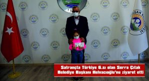 SATRANÇTA TÜRKİYE 6.SI OLAN SERRA ÇITAK’TAN BAŞKAN HELVACIOĞLU’NA ZİYARET…