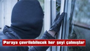 KULLANILMAYAN BİNAYA GİREN HIRSIZLAR, SATABİLECEKLERİ HER ŞEYİ ÇALMIŞLAR