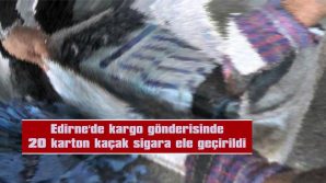 KARGO GÖNDERİSİNDE 20 KARTON KAÇAK SİGARA ELE GEÇİRİLDİ