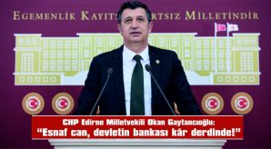 GAYTANCIOĞLU: “ESNAF CAN DEVLETİN BANKASI KÂR DERDİNDE”