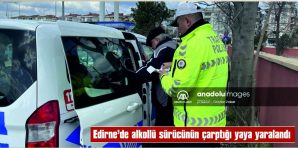 ALKOLLÜ SÜRÜCÜ POLİS MERKEZİNE GÖTÜRÜLDÜ