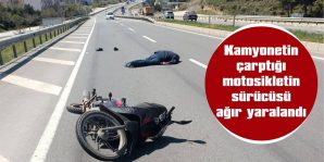 MOTOSİKLET SÜRÜCÜSÜ HASTANEYE KALDIRILDI