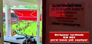 BASIN TRİBÜNÜNDE YEREL BASINA YER VERİLMEDİ