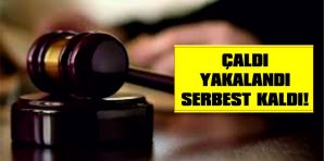 ÇALDI, YAKALANDI, SERBEST KALDI!