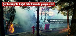 ÇERKEZKÖY’DE KAĞIT FABRİKASINDA YANGIN…