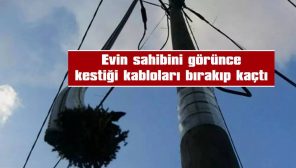 GÜPEGÜNDÜZ EVİN ELEKTRİK KABLOSUNU ÇALMAYA ÇALIŞTI