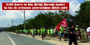 ERİKLİ ÇEVRE VE GÜÇ DERNEĞİ ÜYELERİ, ERİKLİ’DEKİ SORUNLARA EYLEM YAPARAK DİKKAT ÇEKİYOR