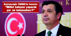 GAYTANCIOĞLU TBMM’DE, EDİRNE’DEKİ SÖĞÜTLÜK ORMANINA YAPILMAK İSTENEN MİLLET BAHÇESİNİ ELEŞTİRDİ