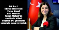 AKSAL: “ATATÜRK’Ü ANLAMAK DA ANMAK DA MİLLETE HİZMETLE, MİLLİ İRADE İLE OLUR”
