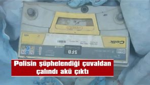 SANAYİ SİTESİNDEKİ BİR ARAÇTAN ÇALINMIŞ