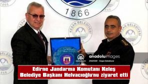 KELEŞ, HELVACIOĞLU’NA JANDARMA HATIRA TABAĞI HEDİYE ETTİ