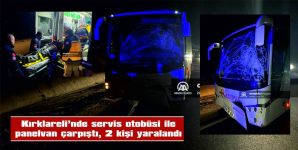 OTOBÜS İLE PANELVAN ÇARPIŞTI, 2 KİŞİ YARALANDI