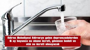 EDİRNE BELEDİYESİNDEN DEPREMZEDELERE SU DESTEĞİ…