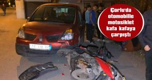 MOTOSİKLET SÜRÜCÜSÜ YARALANDI