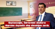 MİLLETVEKİLİ GAYTANCIOĞLU’NDAN BAKAN ÖZER’E SORU ÖNERGESİ…