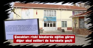 VELİLER, OKUL BİNALARININ İNCELENMESİ İÇİN İMZA TOPLUYOR