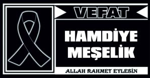 HAMDİYE MEŞELİK VEFAT ETTİ