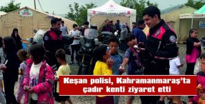 KEŞAN POLİSİNDEN DEPREMZEDE ÇOCUKLARA ZİYARET…