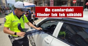 TRAFİK EKİPLERİ ÇARŞIDA DENETİM YAPTI