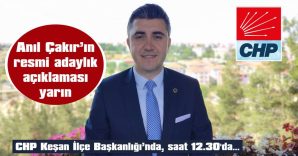 ÇAKIR: “YÜREĞİ, VATAN, BAYRAK VE ATATÜRK SEVGİSİYLE ATAN TÜM SEVENLERİMİ ADAYLIK AÇIKLAMAMA DAVET EDİYORUM”