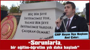 “TÜRKİYE’NİN BEŞ TEMEL SORUNUNUN İLK SIRASINDA EĞİTİM YER ALIYOR”