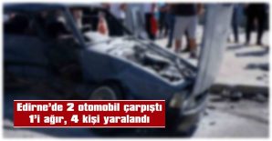 OTOMOBİLLERDEN BİRİ HURDAYA DÖNDÜ