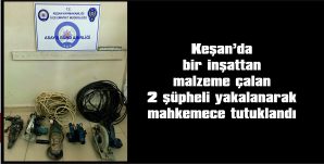 ÇALINAN MALZEMELER SAHİBİNE TESLİM EDİLDİ