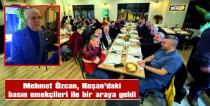 ÖZCAN, 10 OCAK ÇALIŞAN GAZETECİLER GÜNÜ NEDENİYLE BASIN MENSUPLARINA YEMEK VERDİ