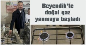 İLK DOĞAL GAZ ATEŞİNİ BAŞKAN MUHAMMET ÖRNEK YAKTI